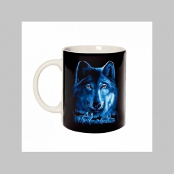 Vlk porcelánový pohár s uškom, objemom cca. 0,33L